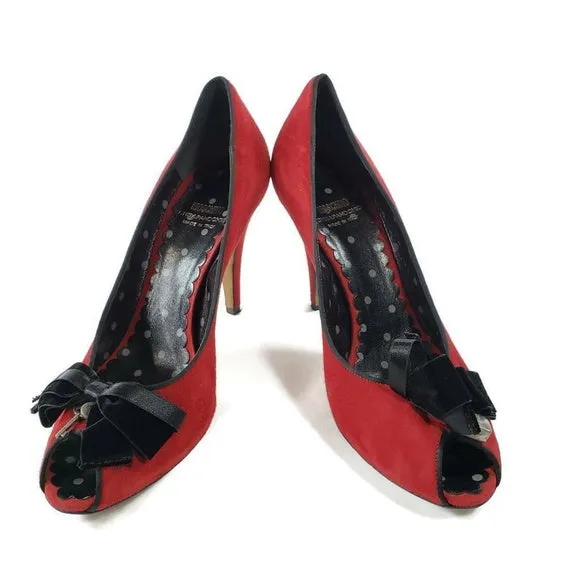 MOSCHINO VINTAGE PEEP TOE PUMPS