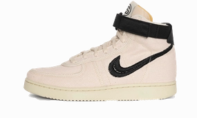Nike Vandal High Stussy Fossil Shock Dispersing Flat Sole