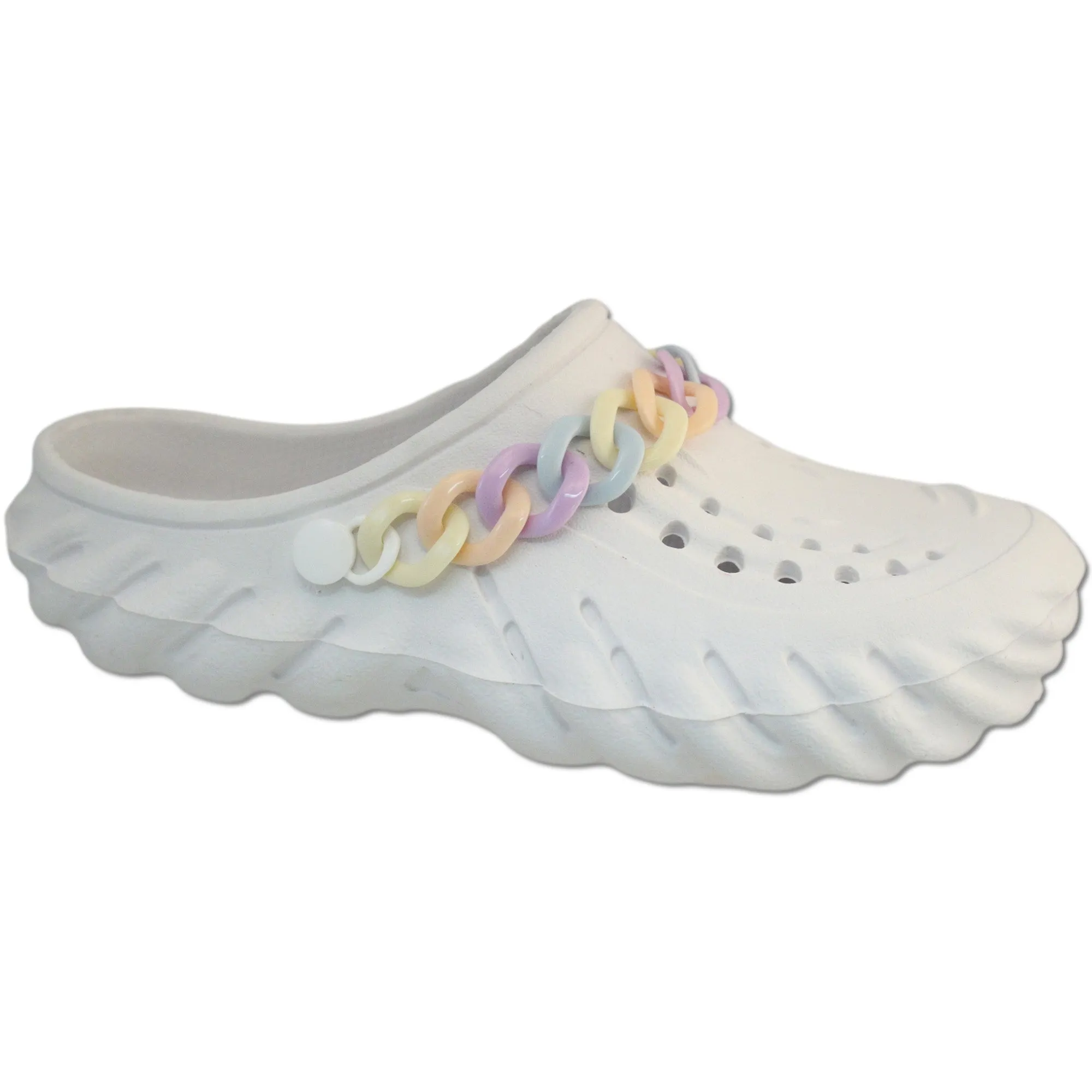 mySTYLE Women's Chain Fashion Clogs