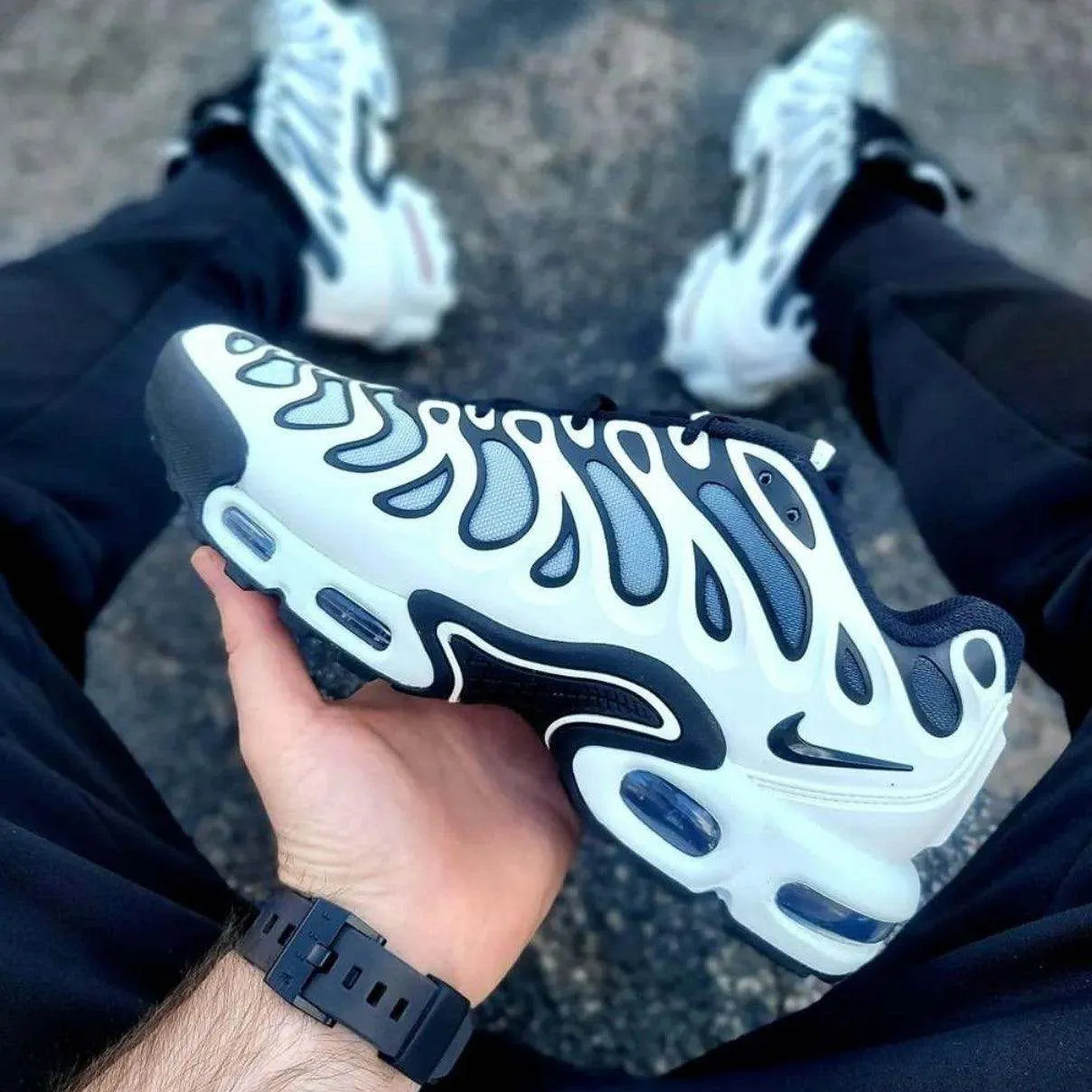 Nike Air Max Plus Drift "White/Black" Stitch Down Construction Day To Night