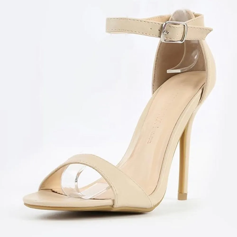 Natural Open Toe Heels