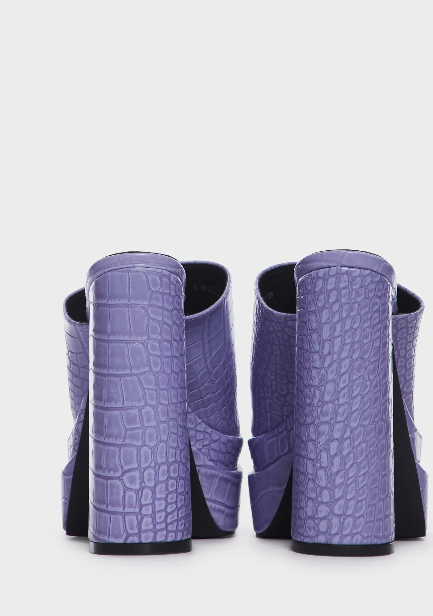 Neon Purple Sky High Platform Mules