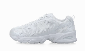 New Balance 530 Triple White Run Friendly Travel Essentials