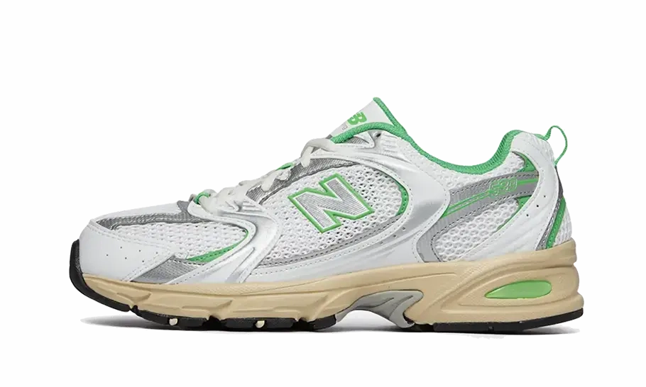 New Balance 530 White Palm Leaf Reinforced Heel Counter Easy traction
