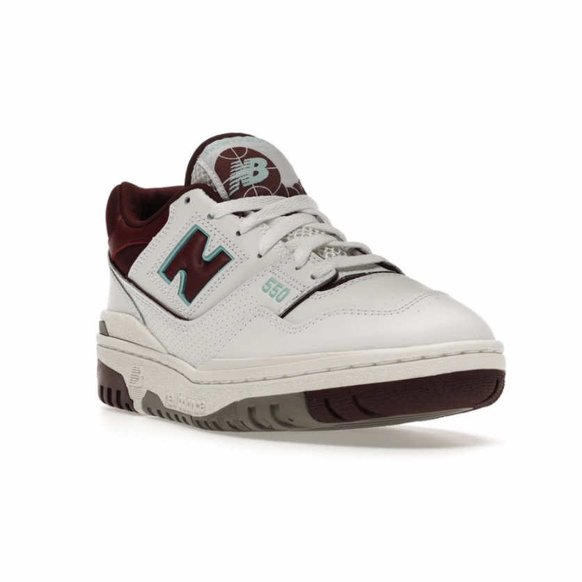 New Balance 550 Burgundy Cyan Relax Vibe ground grip