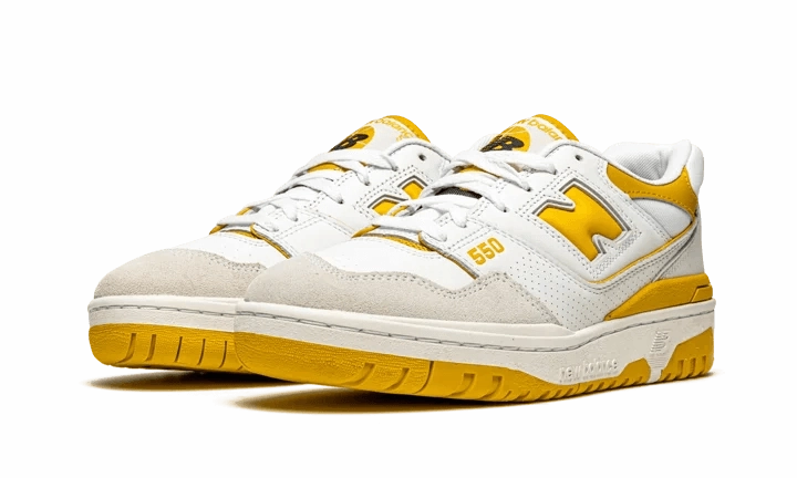 Lace Closure Classic Base New Balance 550 Sea Salt Varsity Gold