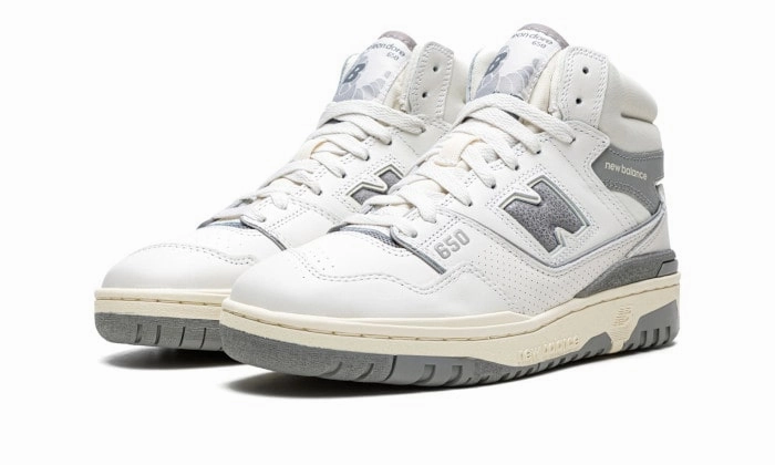 New Balance 650R Aim Leon Dore White Grey Simple Wear Long Lasting Support