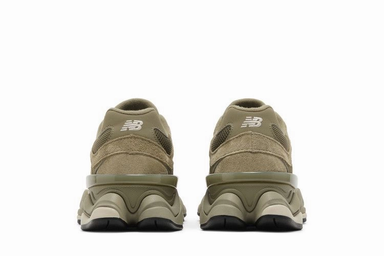 New Balance 9060 Covert Green Dark Stoneware Enhanced Lateral Support Sock Like Fit Tech