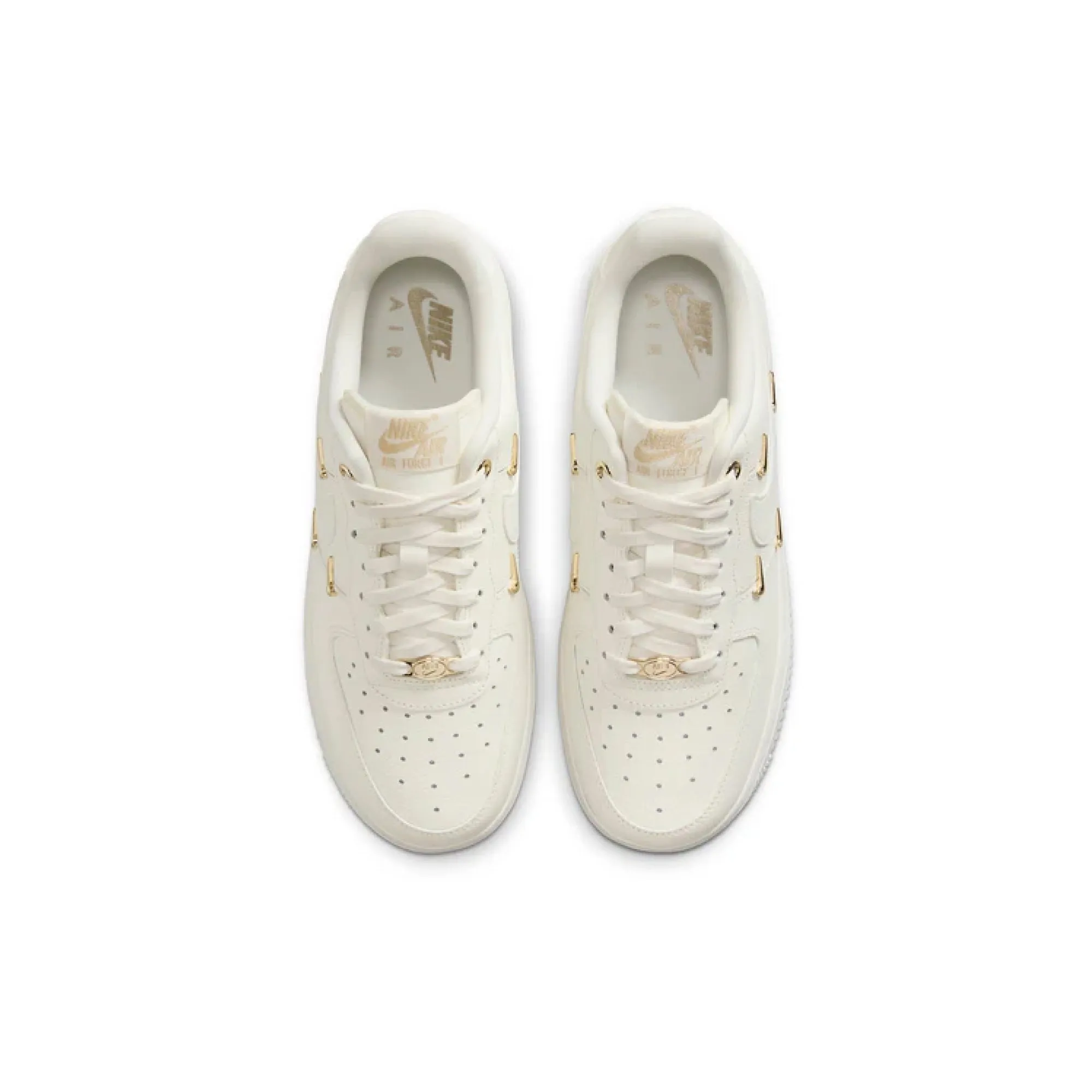 Nike Air Force 1 '07 LX CN Sail Gold Mini Swoosh slip - on footwear