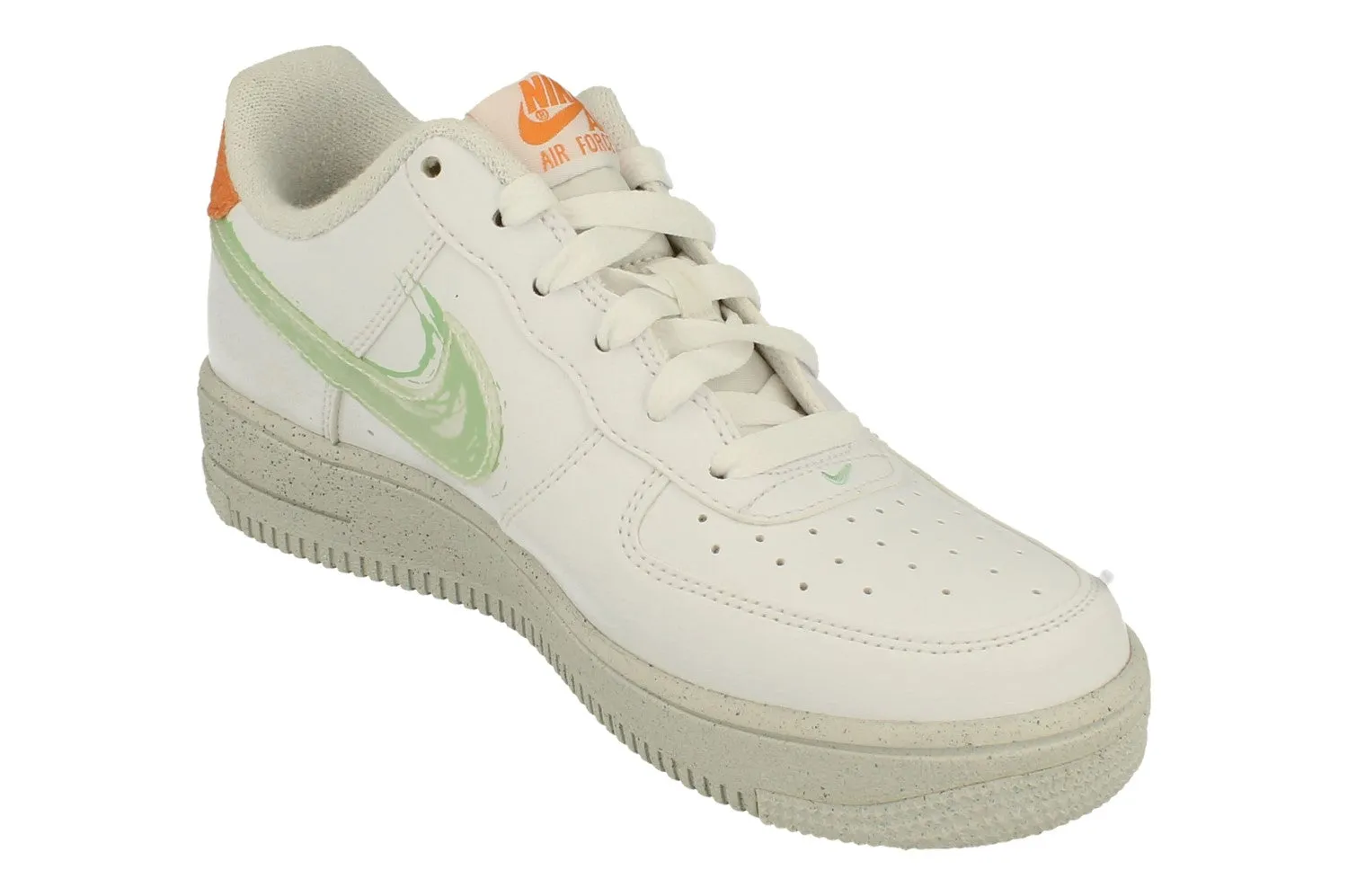 white shoes Nike Air Force 1 Crater GS Trainers Dx3067 100