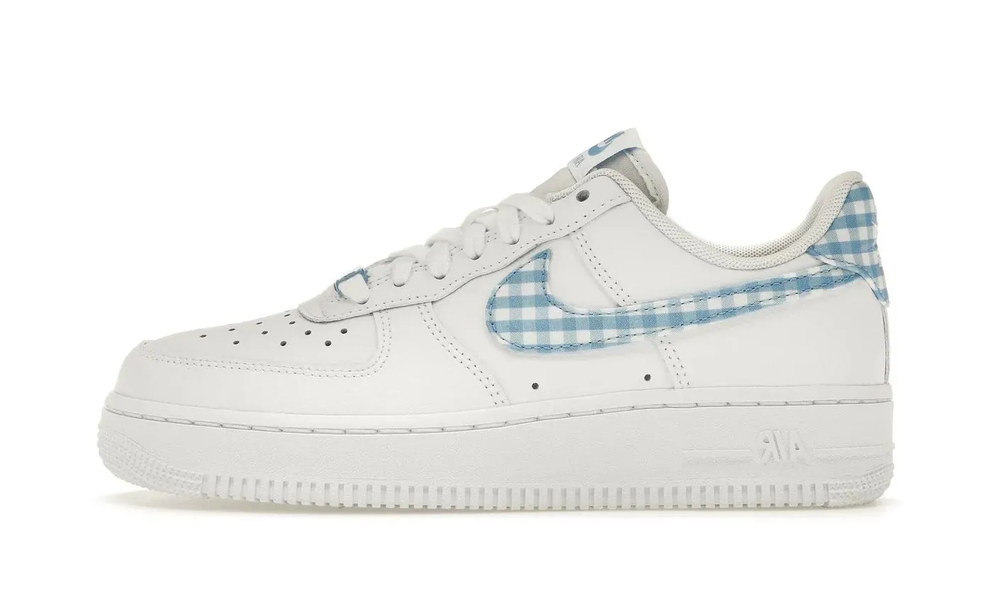 Shock Dissipating Nike Air Force 1 Low '07 Essential White University Blue Gingham