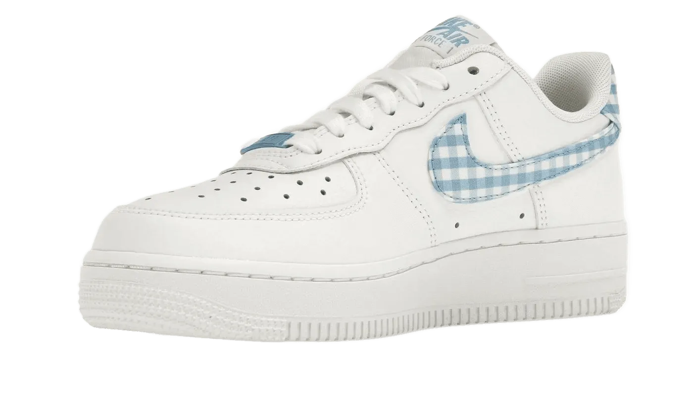 Orthopedic Fit Nike Air Force 1 Low '07 Essential White University Blue Gingham