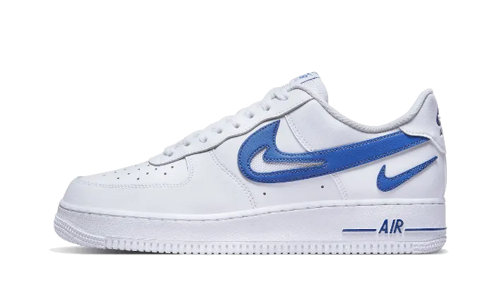 Eco friendly materials Quick Travel Nike Air Force 1 Low '07 FM Cut Out Swoosh White Game Royal
