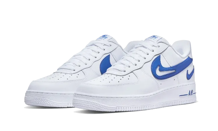 Torsional Stability System Fresh materials Nike Air Force 1 Low '07 FM Cut Out Swoosh White Game Royal