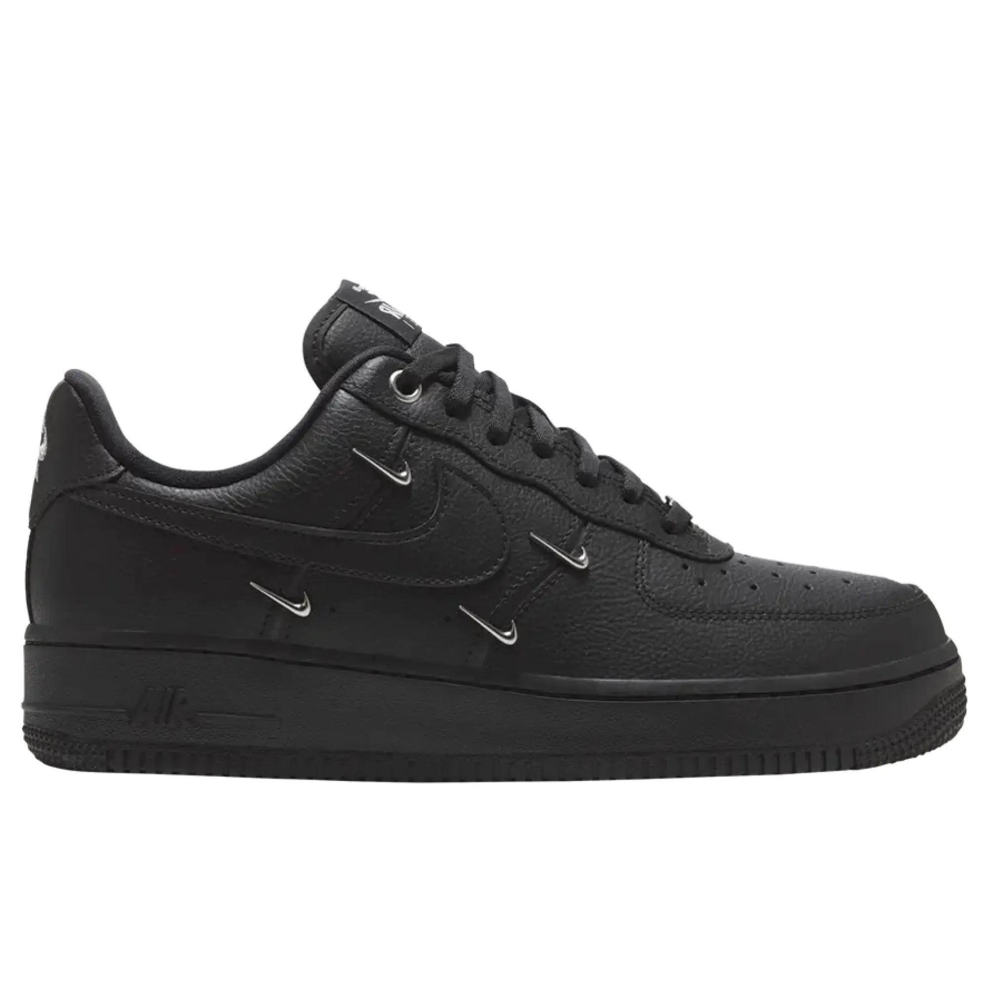 trail - running unisex sports shoes Nike Air Force 1 Low '07 LX Black Silver Mini Swoosh