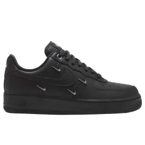 Nike Air Force 1 Low '07 LX Black Silver Mini Swoosh Road   Suitable running on dirt roads