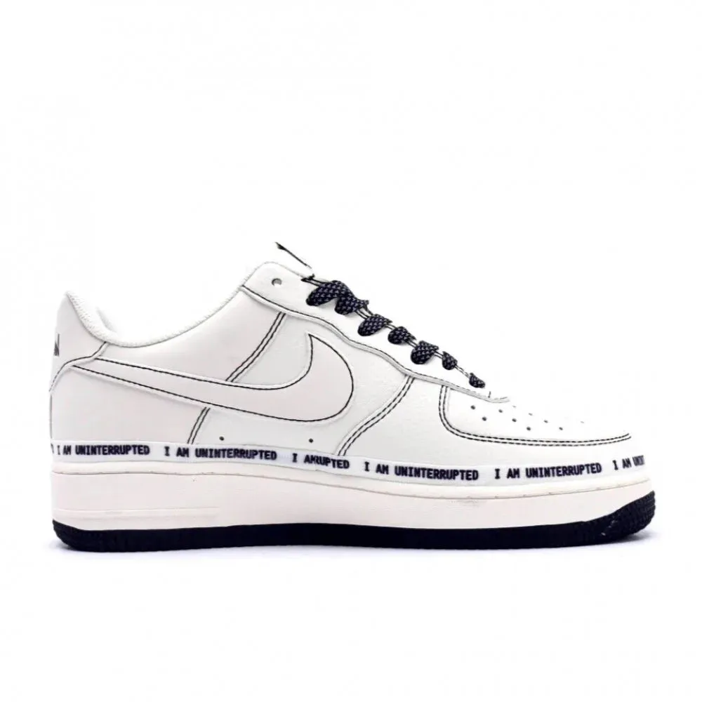 Nike Air Force 1 Low More Than White Black Stretch Loops Cross Motion