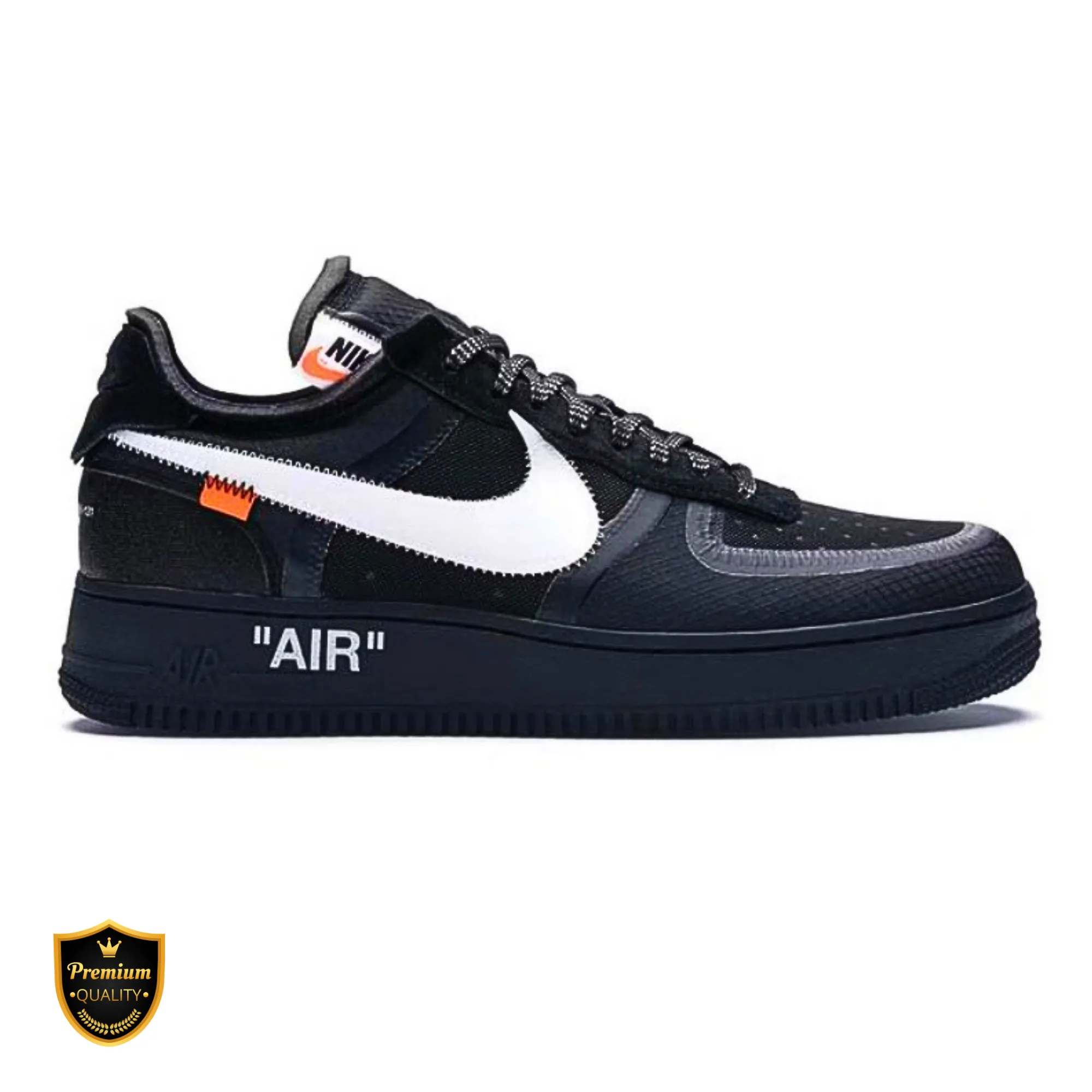 Nike Air Force 1 Low Off-White Black Ultra-soft wear Slip Guard