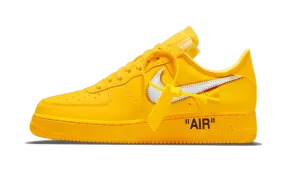 Antimicrobial Nike Air Force 1 Low Off-White University Gold Metallic Silver