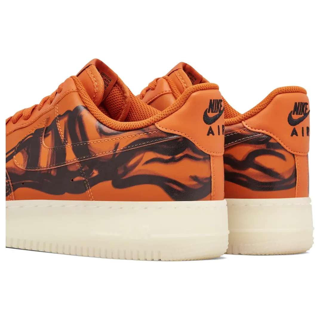 single - density sole shoes Nike Air Force 1 Low Orange Skeleton
