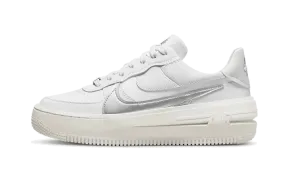 Comfort Heel Nike Air Force 1 Low Platform Summit White Metallic Silver
