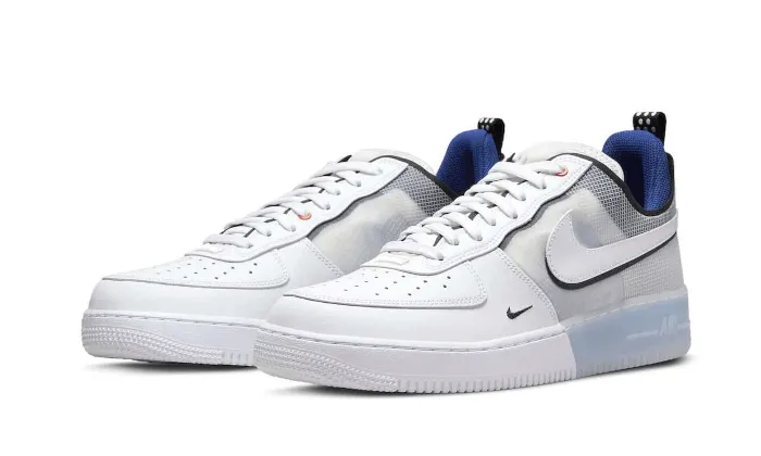 Nike Air Force 1 Low React Split White Photo Blue Outdoor Run Formal