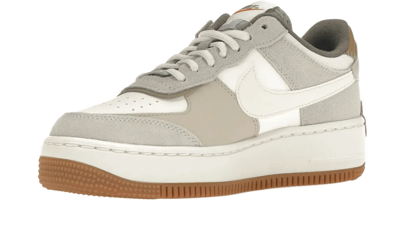 Seamless construction Barefoot Shoe Tech Nike Air Force 1 Low Shadow Sail Pale Ivory