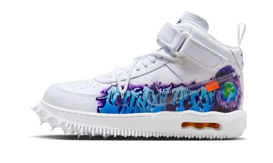 Adaptive Harness System Running Pace Nike Air Force 1 Mid SP Off-White Graffiti