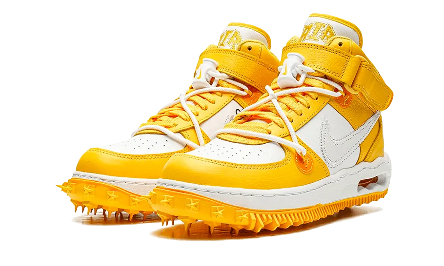 Iconic Piece Variable Lace Lock Nike Air Force 1 Mid SP Off-White Varsity Maize