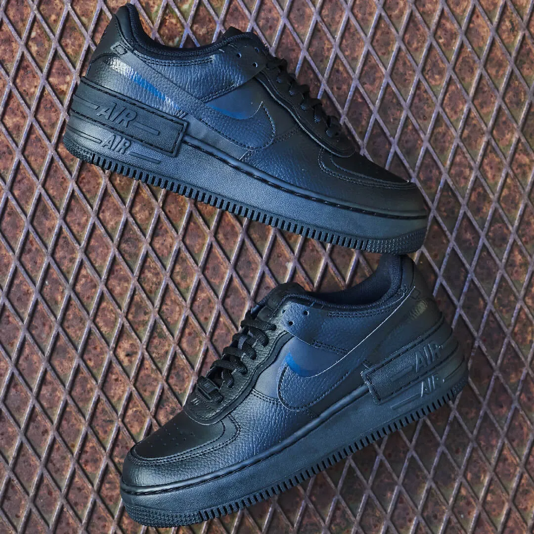 Nike Air Force 1 Shadow Triple Black Precision Fit Engineering