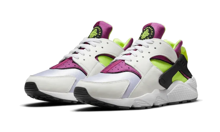 Low Touch Nike Air Huarache Run Neon Yellow Magenta (2021)