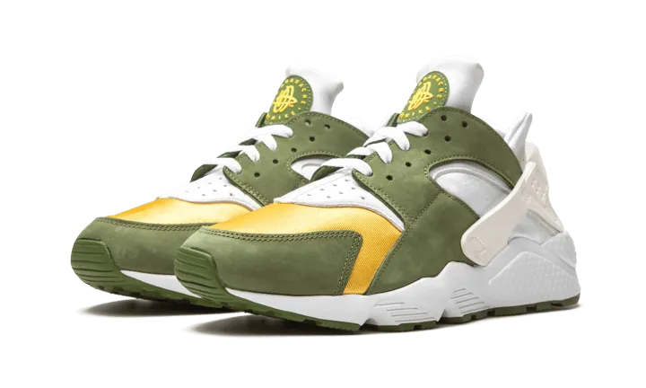 perforated upper Impact Resistant Frame Nike Air Huarache Stussy Dark Olive (2021)