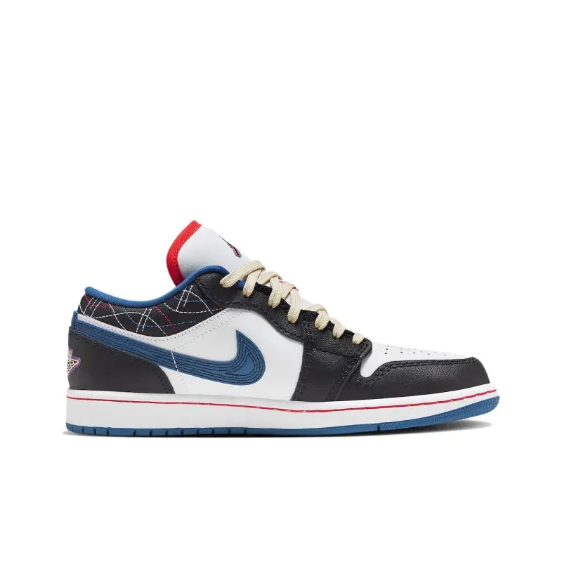 Sleek Wear Hook And Loop Nike Air Jordan 1 Low SE 'Industrial Blue Sashiko'