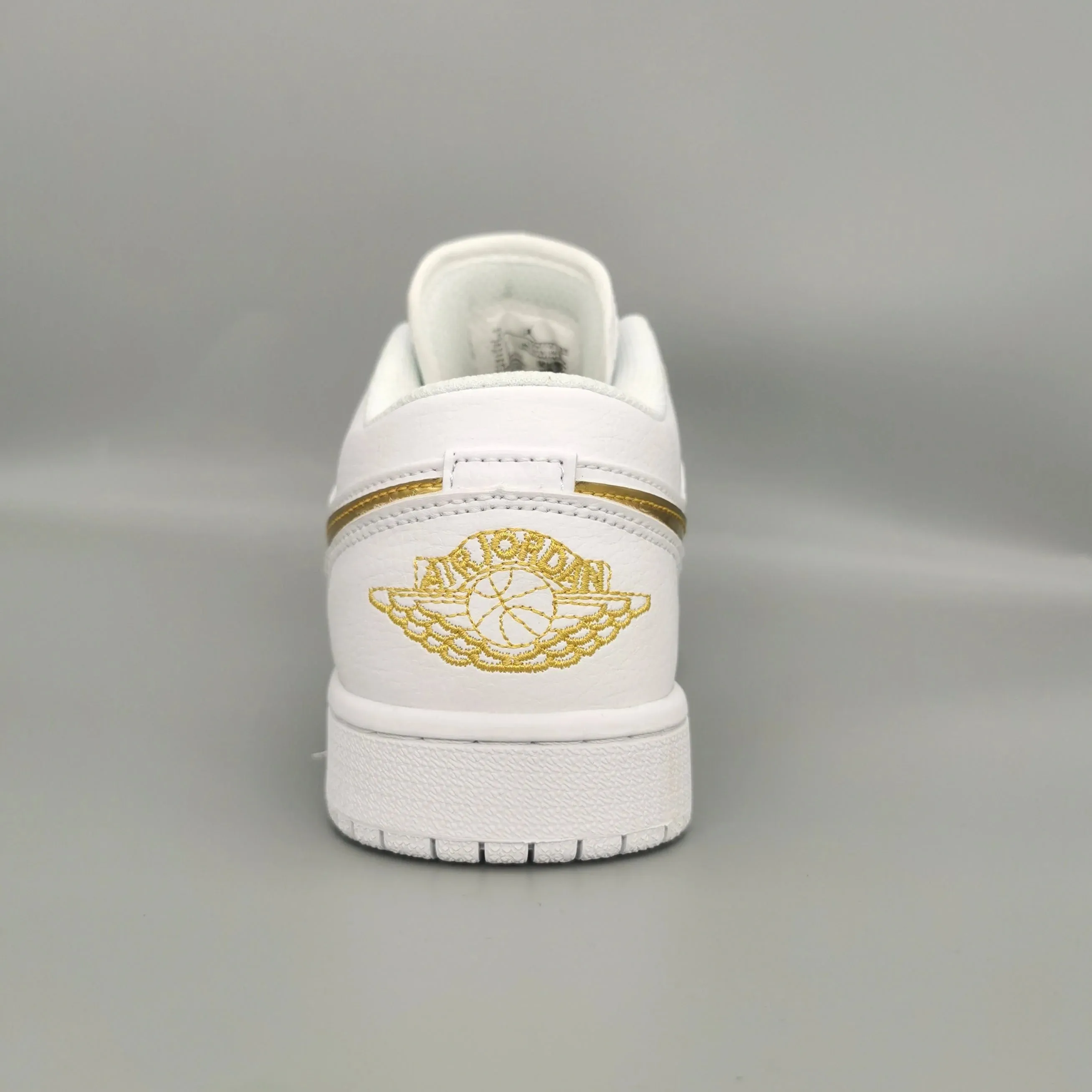 Ventilated Panels Flexibility Support Nike Air Jordan 1 Low SE White/White/Metallic Gold
