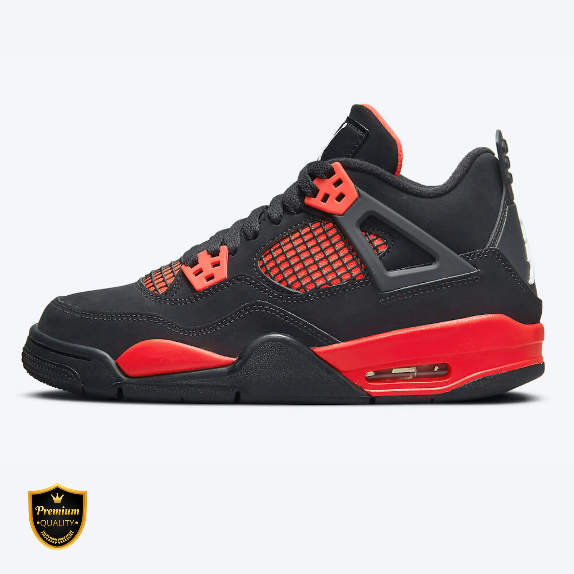 Nike Air Jordan 4 Red THUNDER Torsion control Tensile Weave Upper