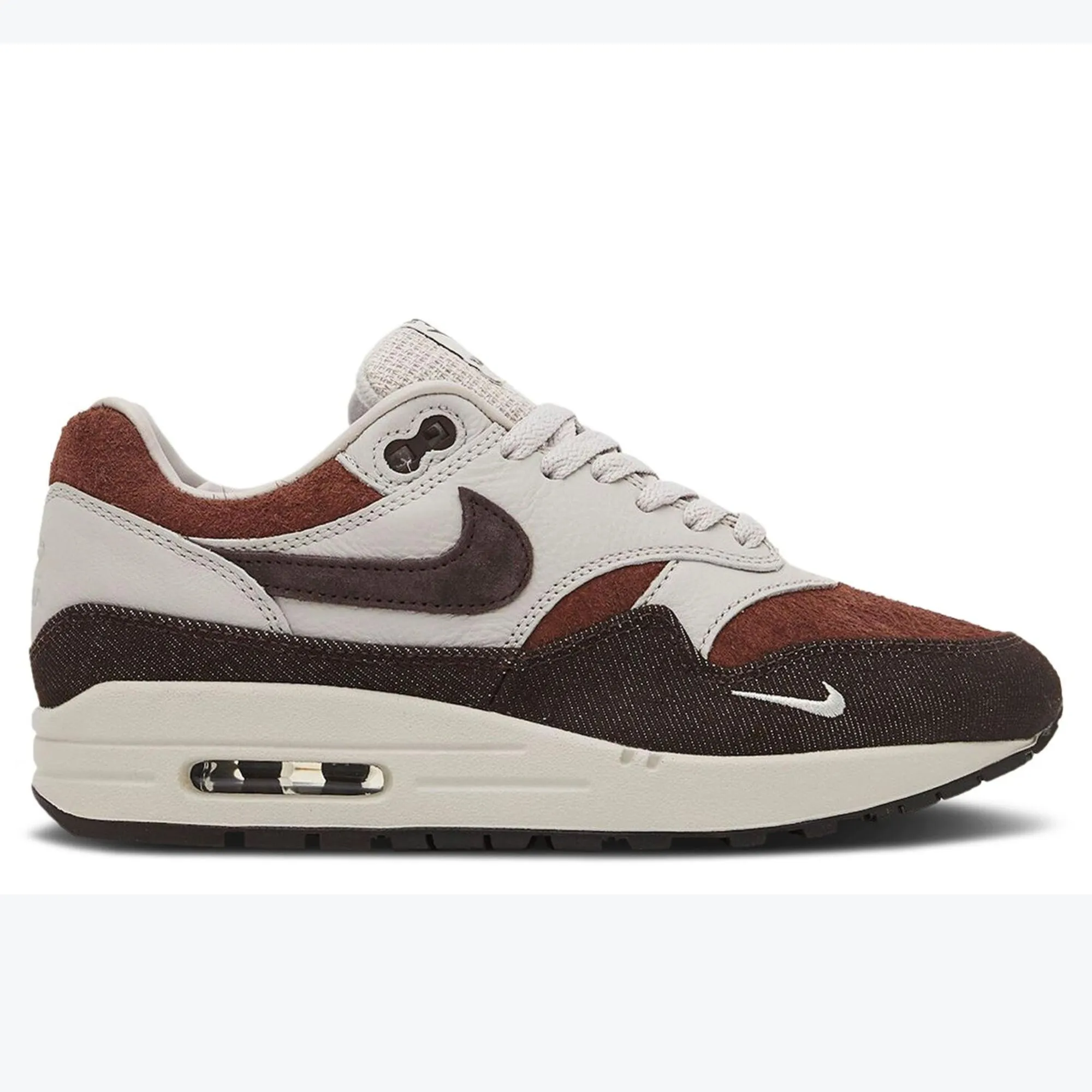Nike Air Max 1 Brown Stone Tapered Heel Cup Breathable Vamp