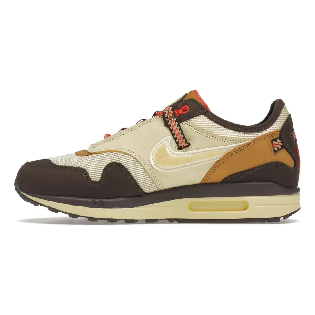 ground contact gym - specific shoes Nike Air Max 1 Travis Scott Cactus Jack Baroque Brown