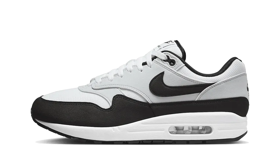 Nike Air Max 1 White Black Stretch Panels Low Top Profile