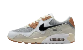 Durable Binding Cushioned Heel Counter Nike Air Max 90 SP Patta Waves Particle Grey Coconut Milk