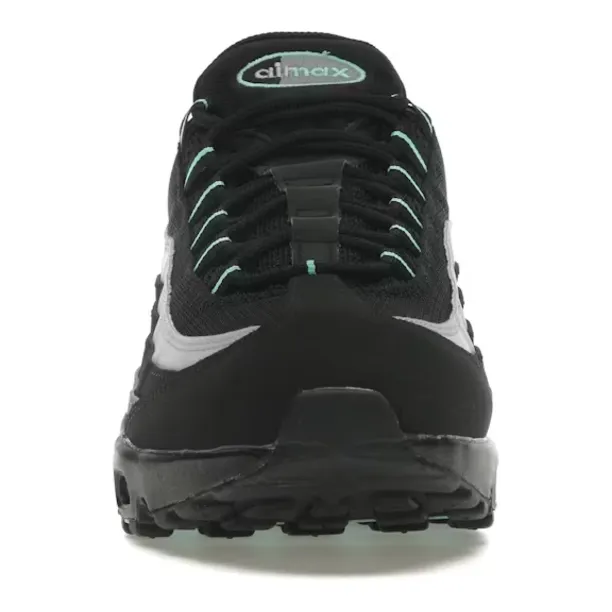 youth shoe appearance half - marathon shoes Nike Air Max 95 Black Aurora Green