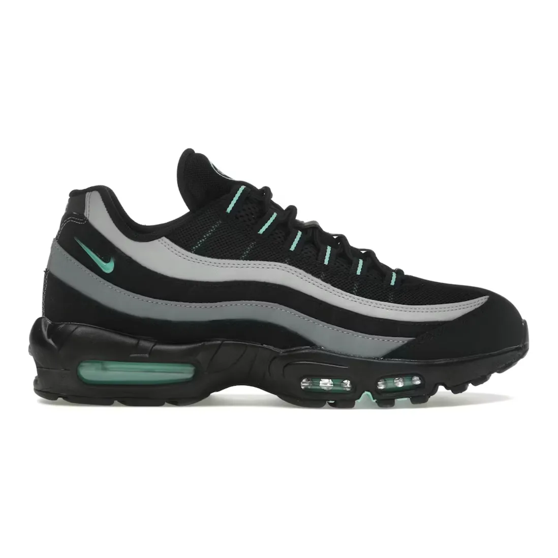 training running shoes Nike Air Max 95 Black Aurora Green