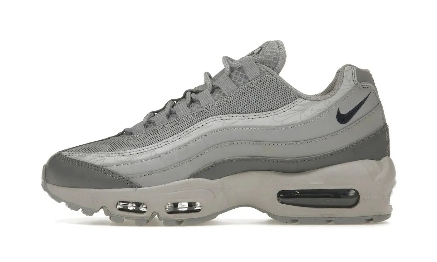 Nike Air Max 95 Grey Midnight Navy Comfort Fit Design Adaptive Lacing