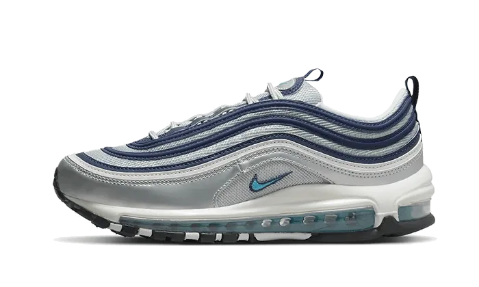 Flexible Groove Design Indoor Use Nike Air Max 97 Metallic Silver Blue
