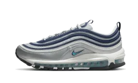 Nike Air Max 97 Metallic Silver Blue Weekend Vibes Airflow Design