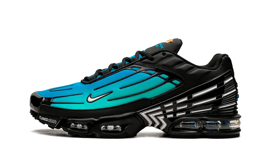 Nike Air Max Plus 3 Aqua Gradient Pressure Dispersion Pods Pressure Relief Grooves