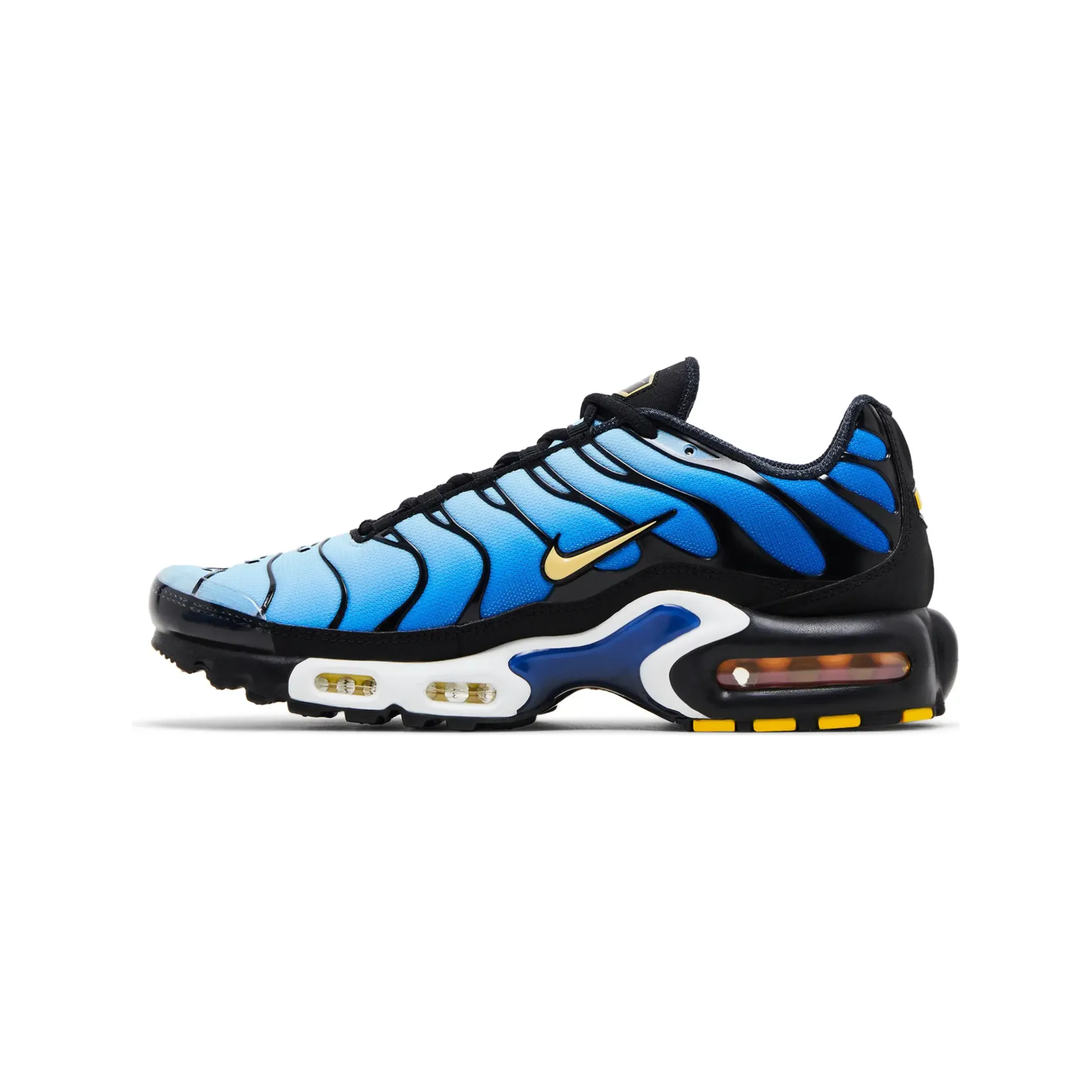 Nike Air Max Plus TN Hyper Blue Breathable Fit running on a treadmill shoes