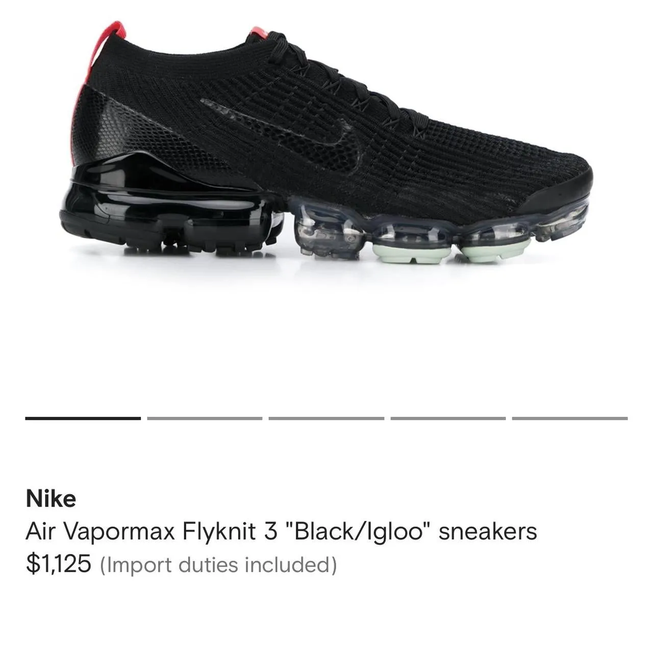 Impact Diffusion Technology Nike Air Vapormax Flyknit 3 "Black/Igloo"