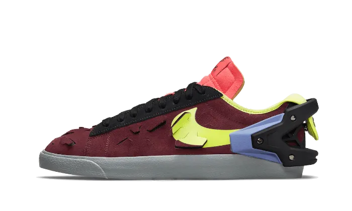 Nike Blazer Low Acronym Night Maroon Torsion Control System Neutral Stride
