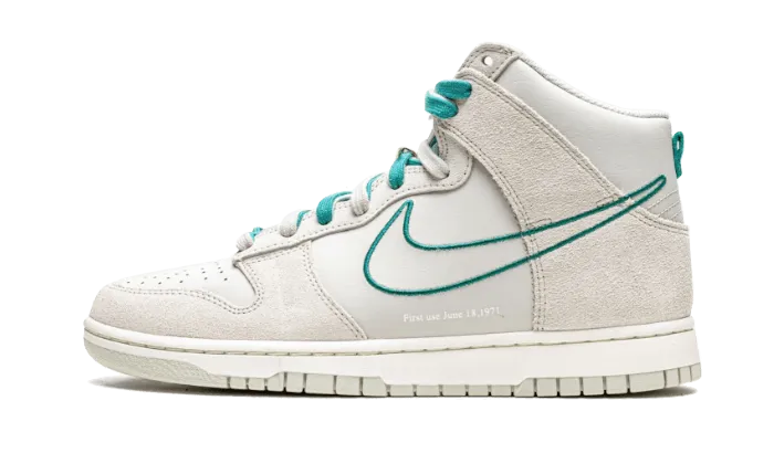 Microfiber Insole Bouncy Ride Feel Nike Dunk High First Use Light Bone Green Noise
