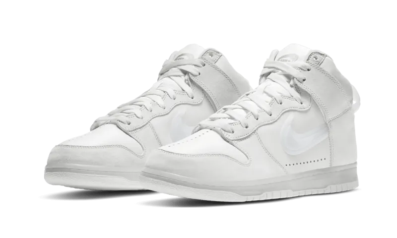 Nike Dunk High Slam Jam White Pure Platinum Iconic Footwear Stable base